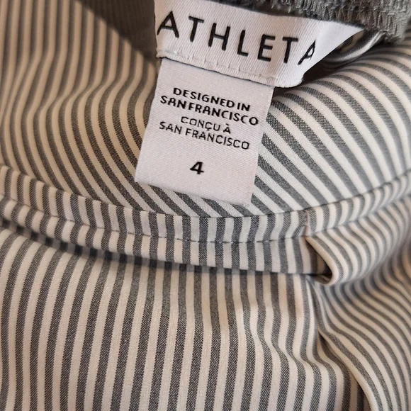 Athleta Brooklyn Textured Ankle Jogger Pant Grsy Stripe Women 4 Lounge Yoga Pant - Picture 6 of 8